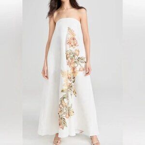 Significant Other Parisa Strapless Linen Maxi Dress